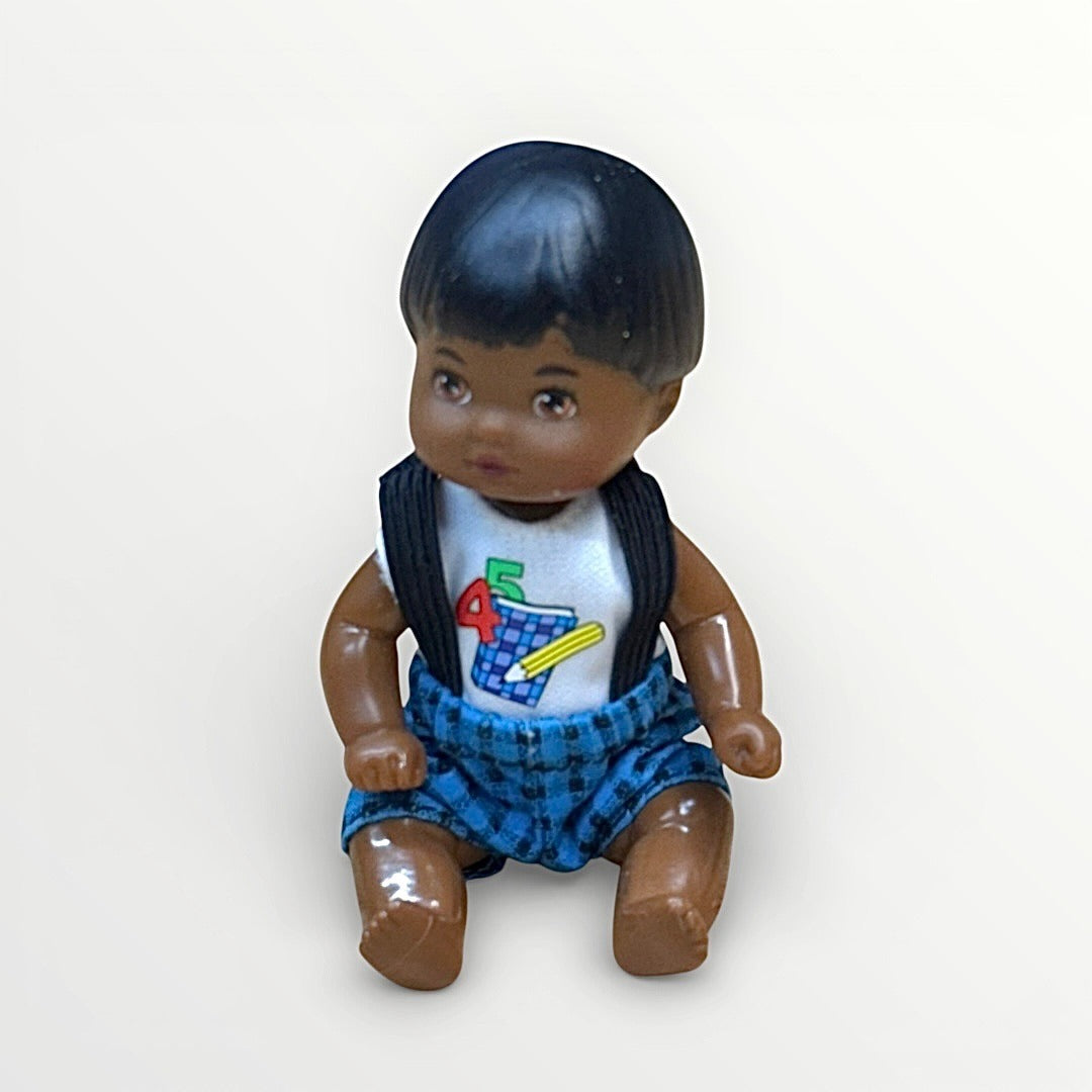 Vintage Mattel Barbie Teacher Heart Family African American Toddler Boy Doll