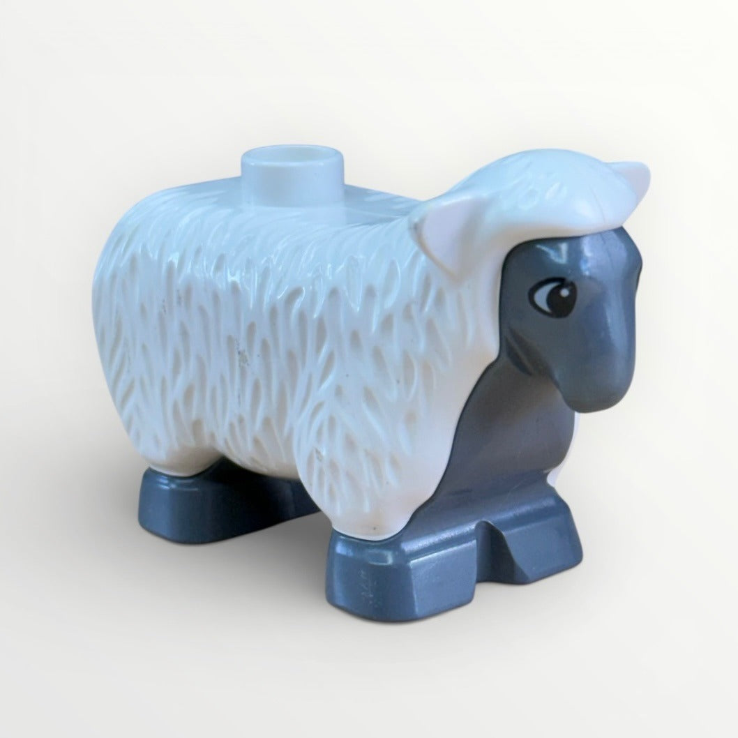 LEGO DUPLO Sheep Farm Animal Figure | White Lamb Gray Face