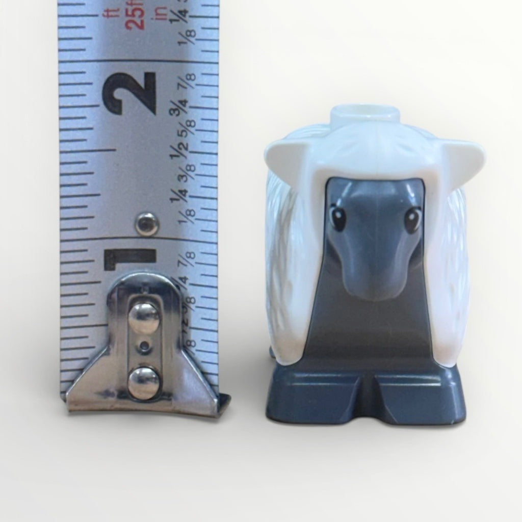 LEGO DUPLO Sheep Farm Animal Figure | White Lamb Gray Face