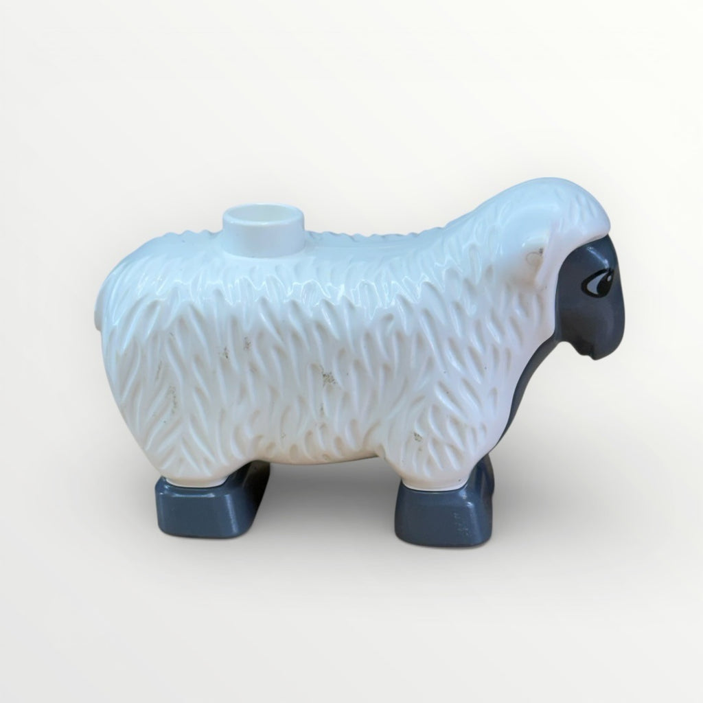 LEGO DUPLO Sheep Farm Animal Figure | White Lamb Gray Face