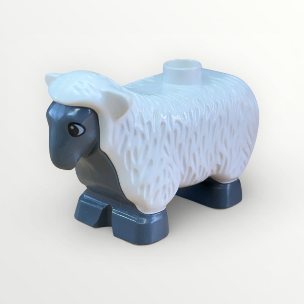LEGO DUPLO Sheep Farm Animal Figure | White Lamb Gray Face