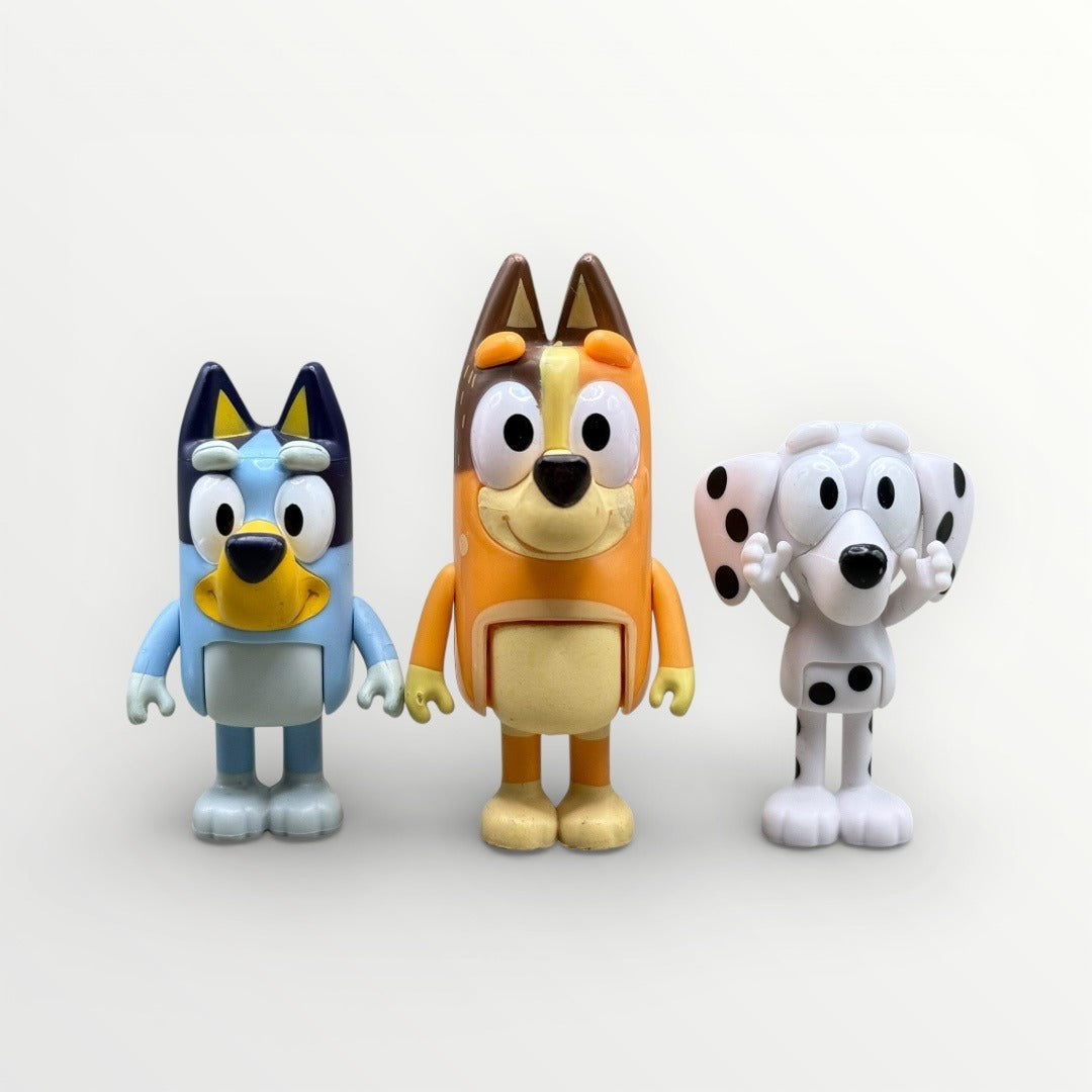 Bluey Action Figures Lot of 3 Bluey Bingo Muffin Poseable Toys