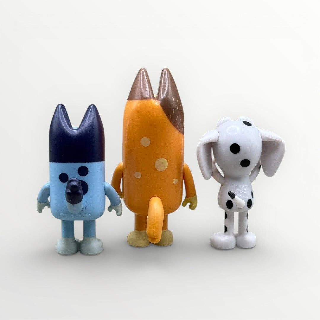 Bluey Action Figures Lot of 3 Bluey Bingo Muffin Poseable Toys