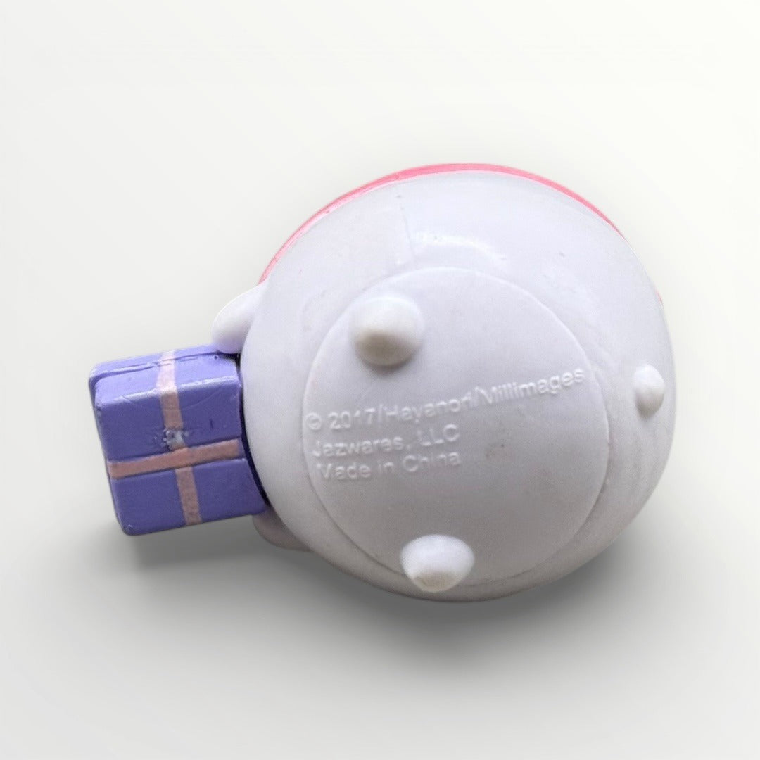 Molang Rabbit Mini Figure Pink Scarf Gift Box | Kawaii Desk Collectible PVC