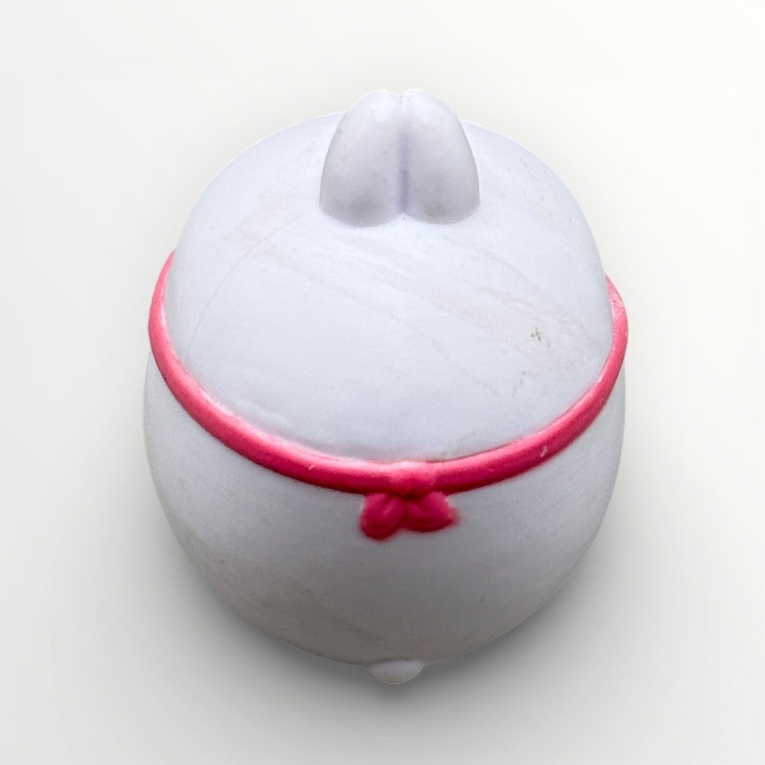 Molang Rabbit Mini Figure Pink Scarf Gift Box | Kawaii Desk Collectible PVC