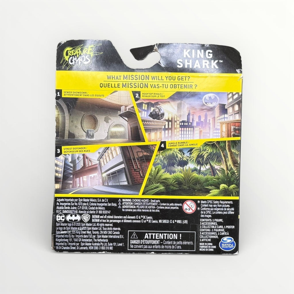 DC Batman The Caped Crusader King Shark 4” Action Figure Spin Master New