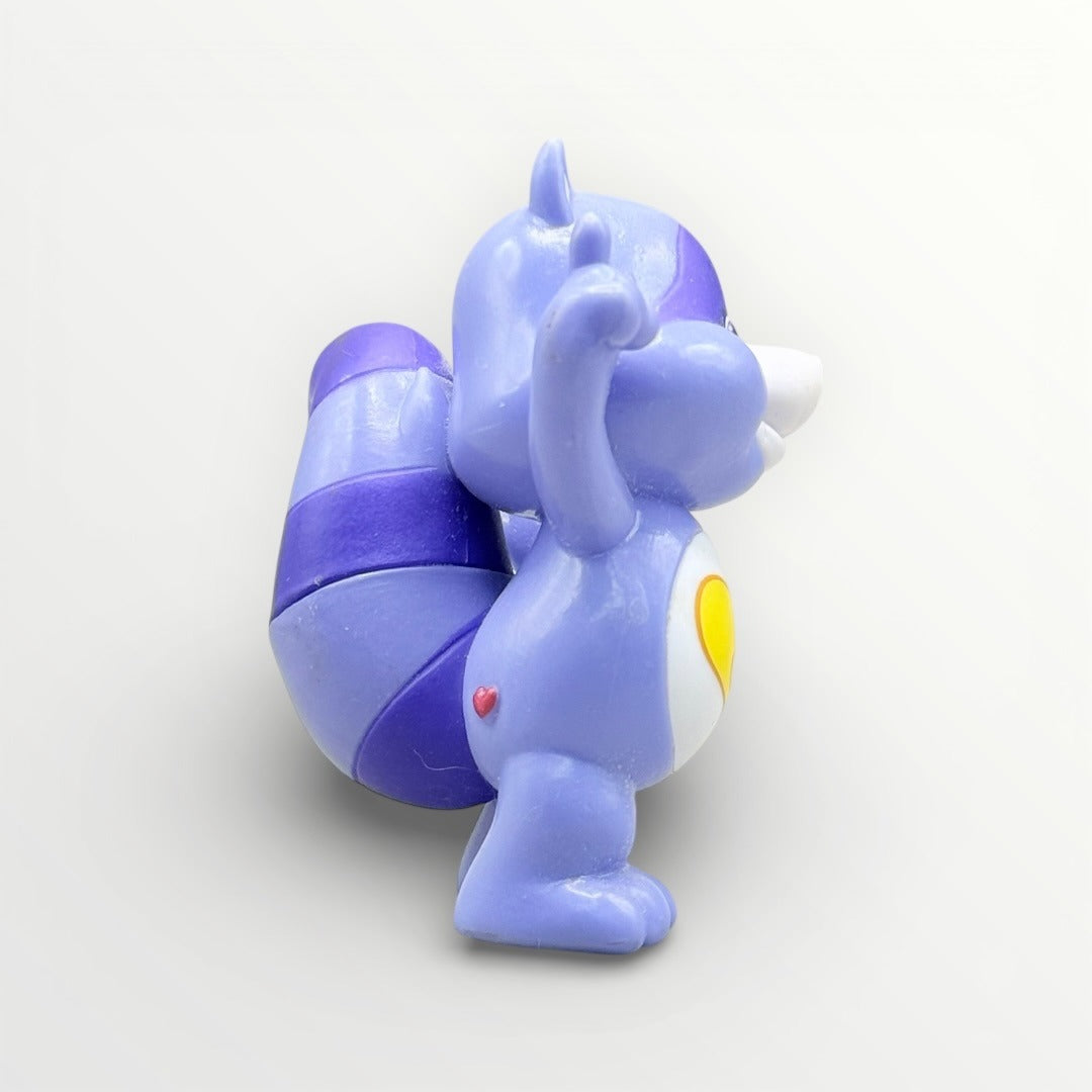 Vintage Purple Care Bears Cousins Bright Heart Raccoon PVC Figure TCFC 1980s