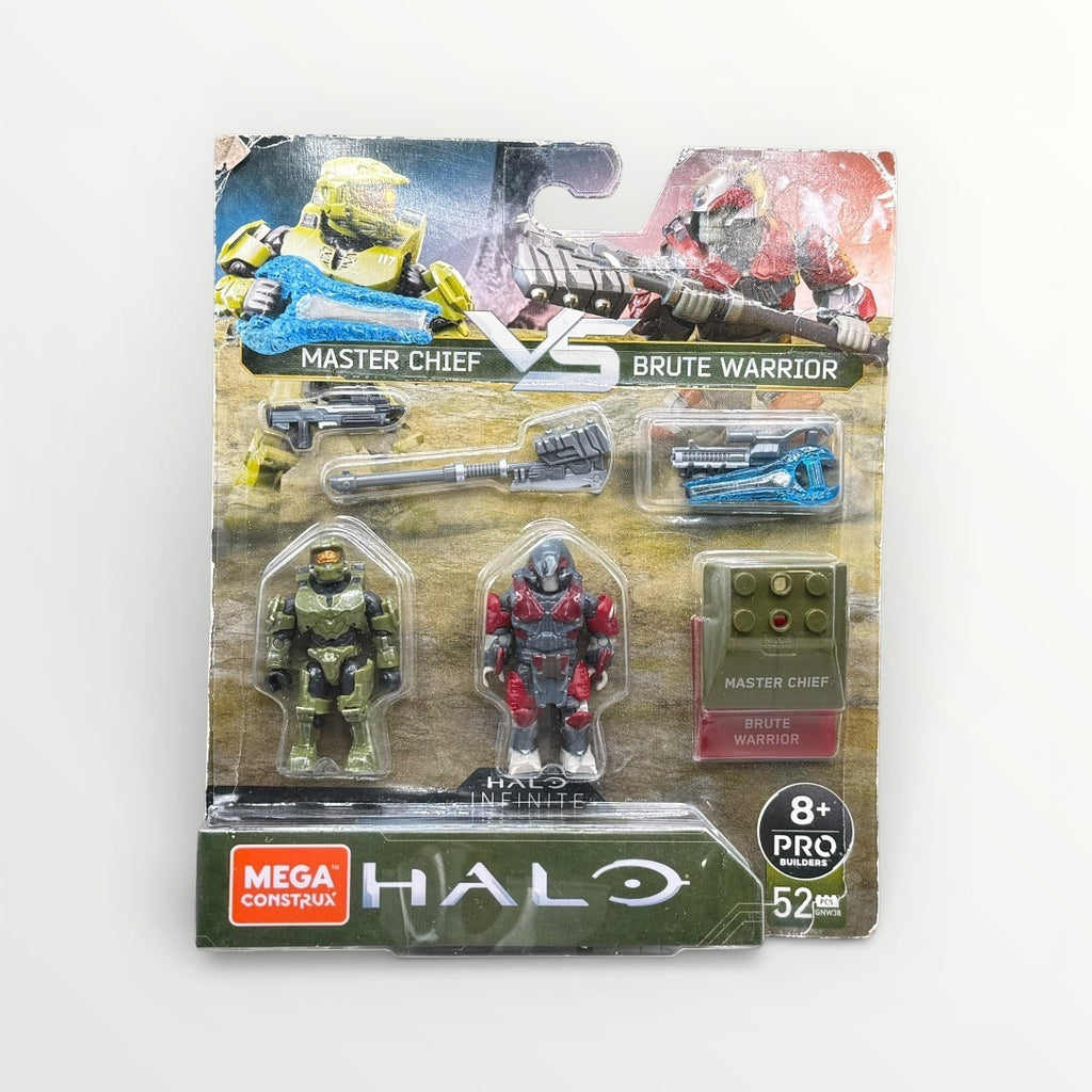 Mega Construx Halo Infinite Master Chief VS Brute Warrior Figure 2-Pack Mattel