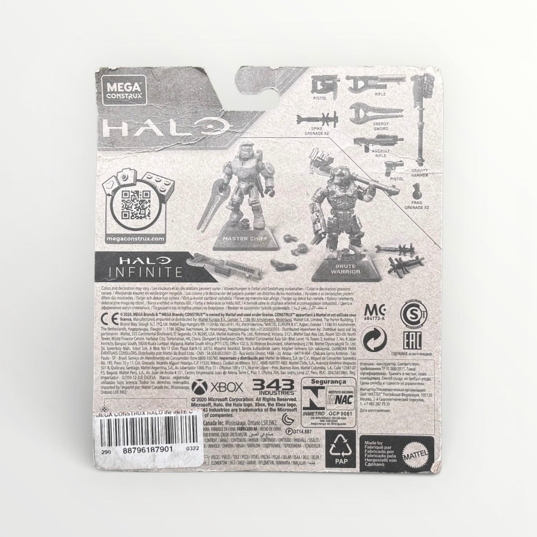 Mega Construx Halo Infinite Master Chief VS Brute Warrior Figure 2-Pack Mattel